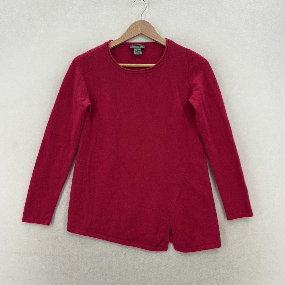 Premise Cashmere Sweater Womens Small Pink 100% Cashmere Crew Neck Pullover Knit